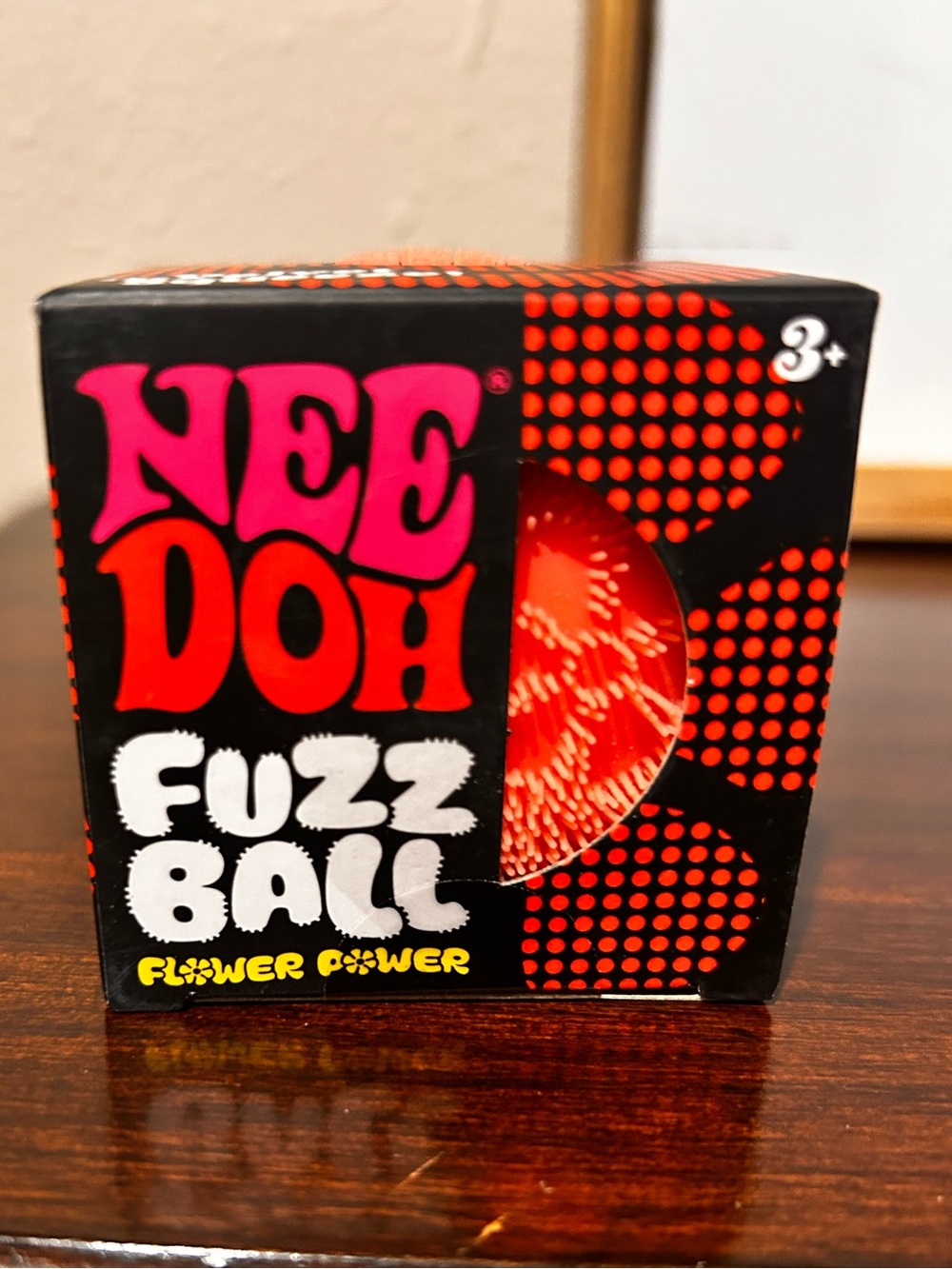 Needoh Fuzz Ball - Flower Power. Orange. New. Authentic.